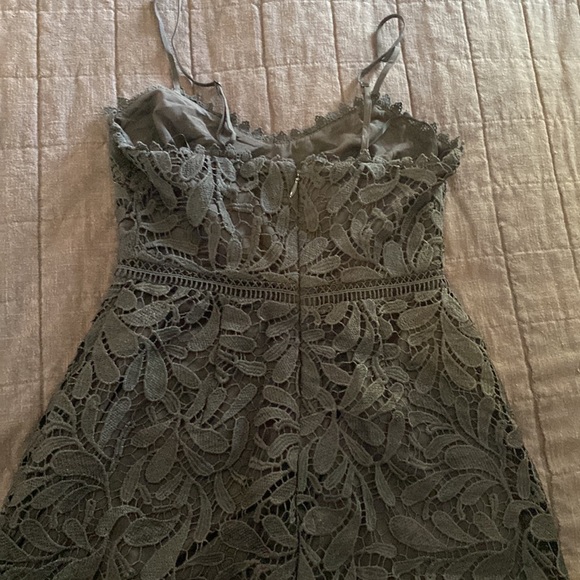 GUESS Spaghetti-Strap Lace A-Line Dress, Black, Size 0 - Picture 5 of 11